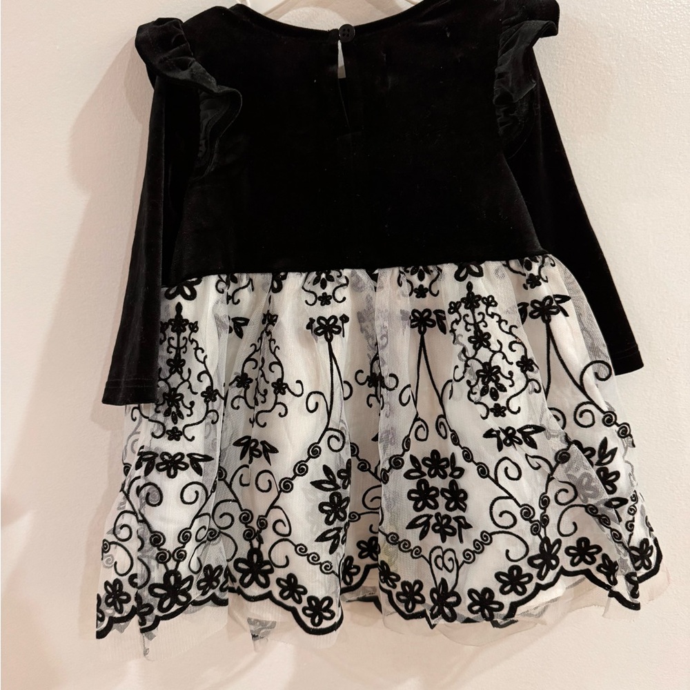Black and White Floral Dress